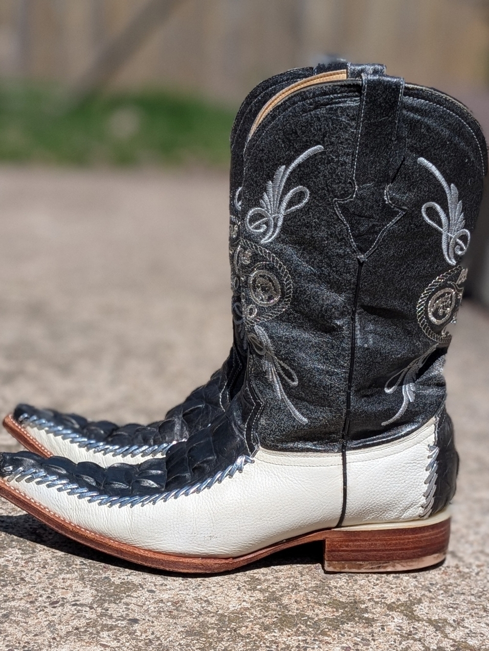 Botas Del Primo Rare Men's Leather Caiman Cowboy Boots Mexico 29 US 11/11.5 - Picture 3 of 16
